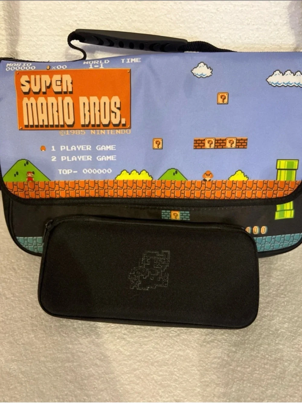 Power is A Super Mario Bros Messenger Bag with Nintendo Switch Case